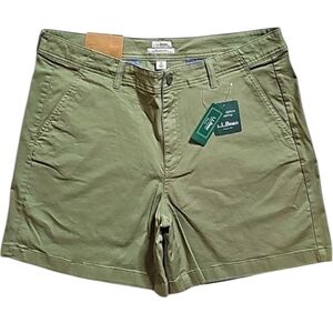 🆕️L.L. Bean Favorite Fit Lkwshd Chino Shorts. Women's Plus Size: W16Rx06L.